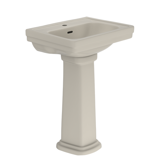 TOTO LPT532N#03 Promenade 24" X 19-1/4" Rectangular Pedestal Bathroom Sink For Single Hole Faucets - Bone