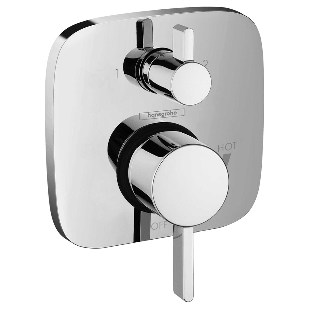 HANSGROHE 15864001 Ecostat Pressure Balance Trim Square with Diverter - Chrome