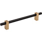 JEFFREY ALEXANDER 478-160MBSBZ Larkin 2 160 mm Center-to-Center Bar Pull - Matte Black w/Satin Bronze