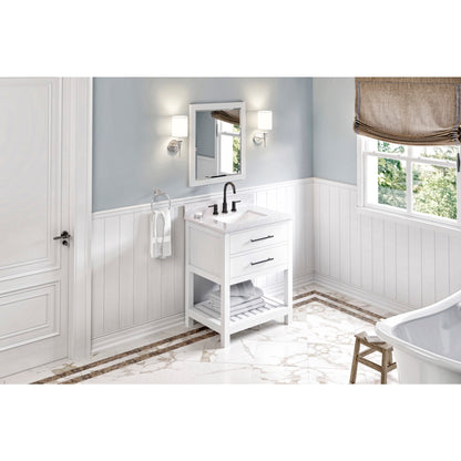 JEFFREY ALEXANDER VN2WAV-30-WH-NT 30" White Wavecrest Vanity - White