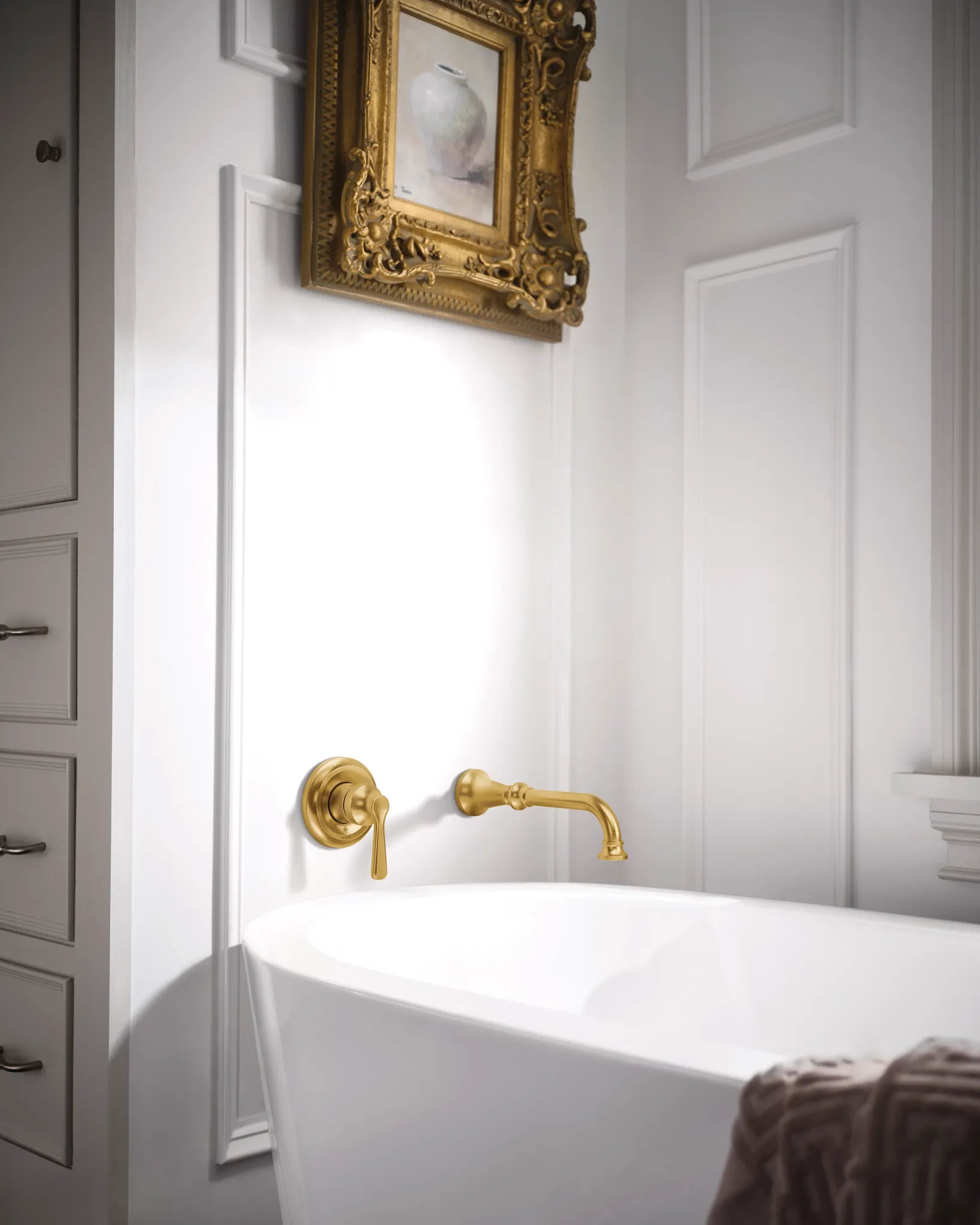 MOEN WTS44501BG Colinet Wall Mount Tub Filler Trim - Brushed Gold