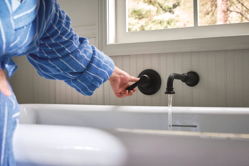 MOEN WTS44501BL Colinet Wall Mount Tub Filler Trim - Matte Black