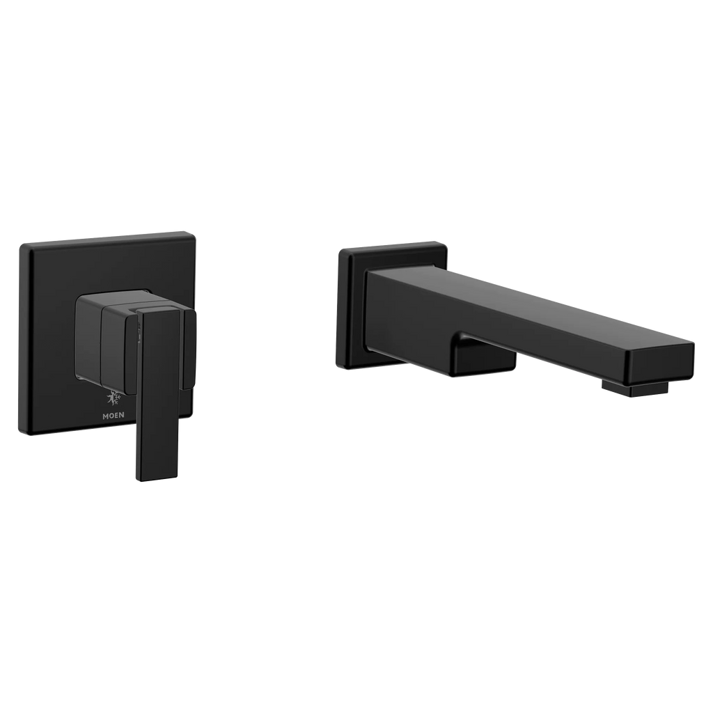 MOEN WTS911BL 90 Degree Wall Mount Tub Filler Trim - Matte Black