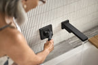MOEN WTS911BL 90 Degree Wall Mount Tub Filler Trim - Matte Black