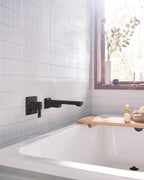 MOEN WTS911BL 90 Degree Wall Mount Tub Filler Trim - Matte Black
