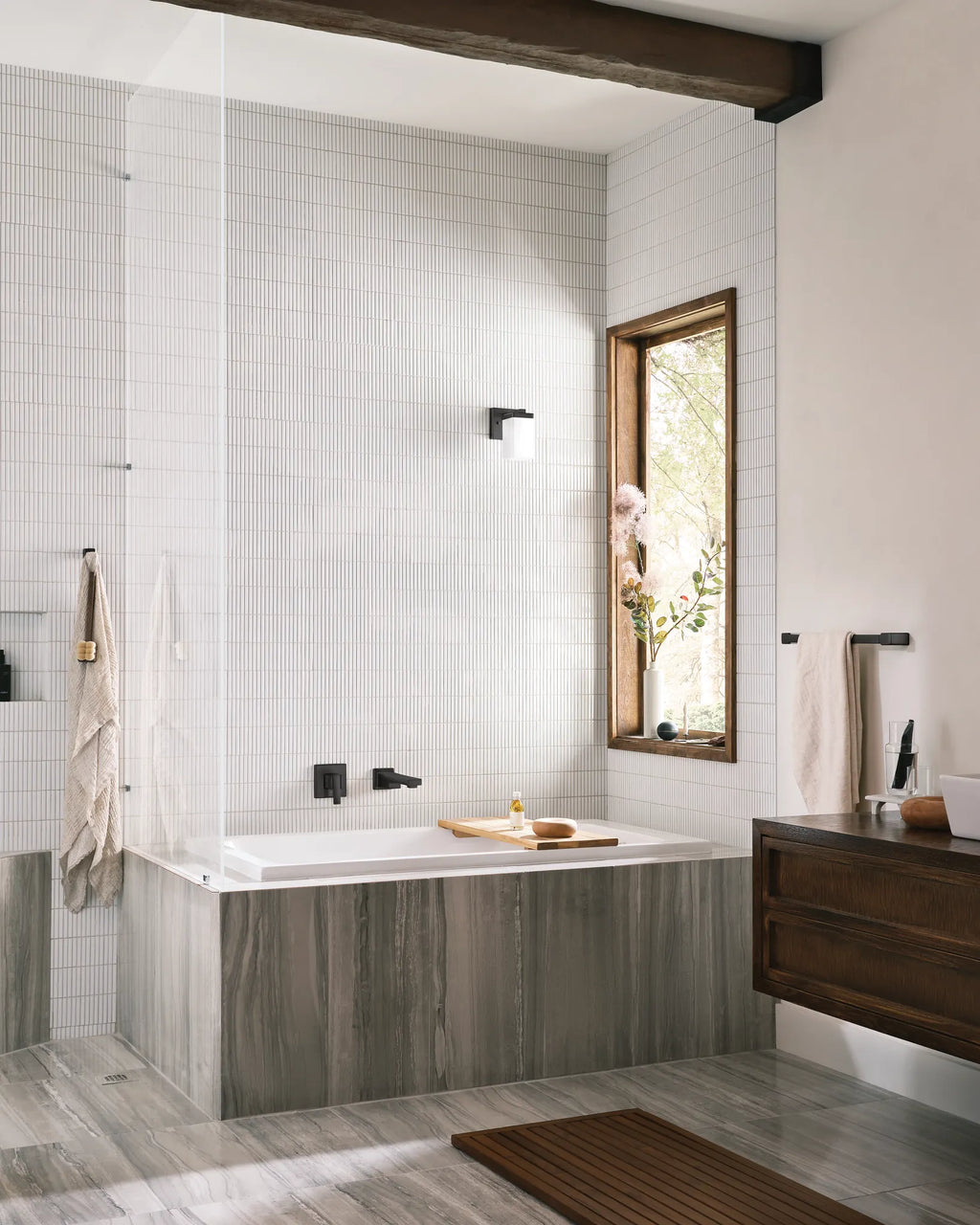 MOEN UTS4713EPBL 90 Degree M-Core 4-Series Tub and Shower Trim - Matte Black