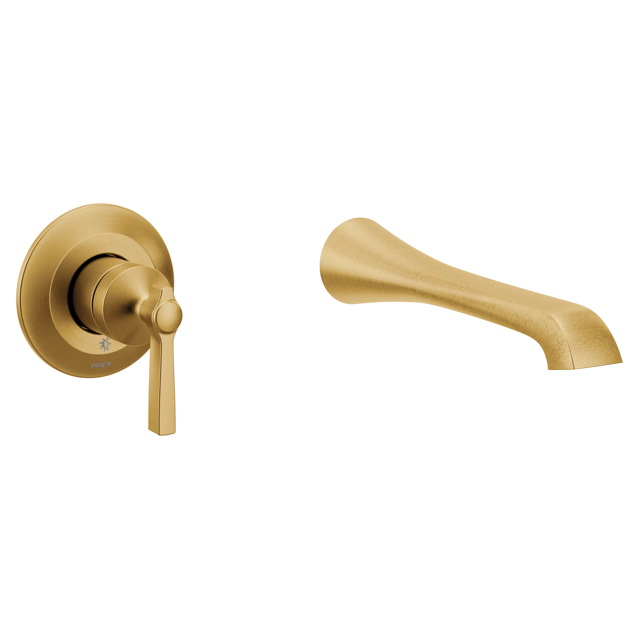 MOEN WTS921BG Flara Wall Mount Tub Filler Trim - Brushed Gold