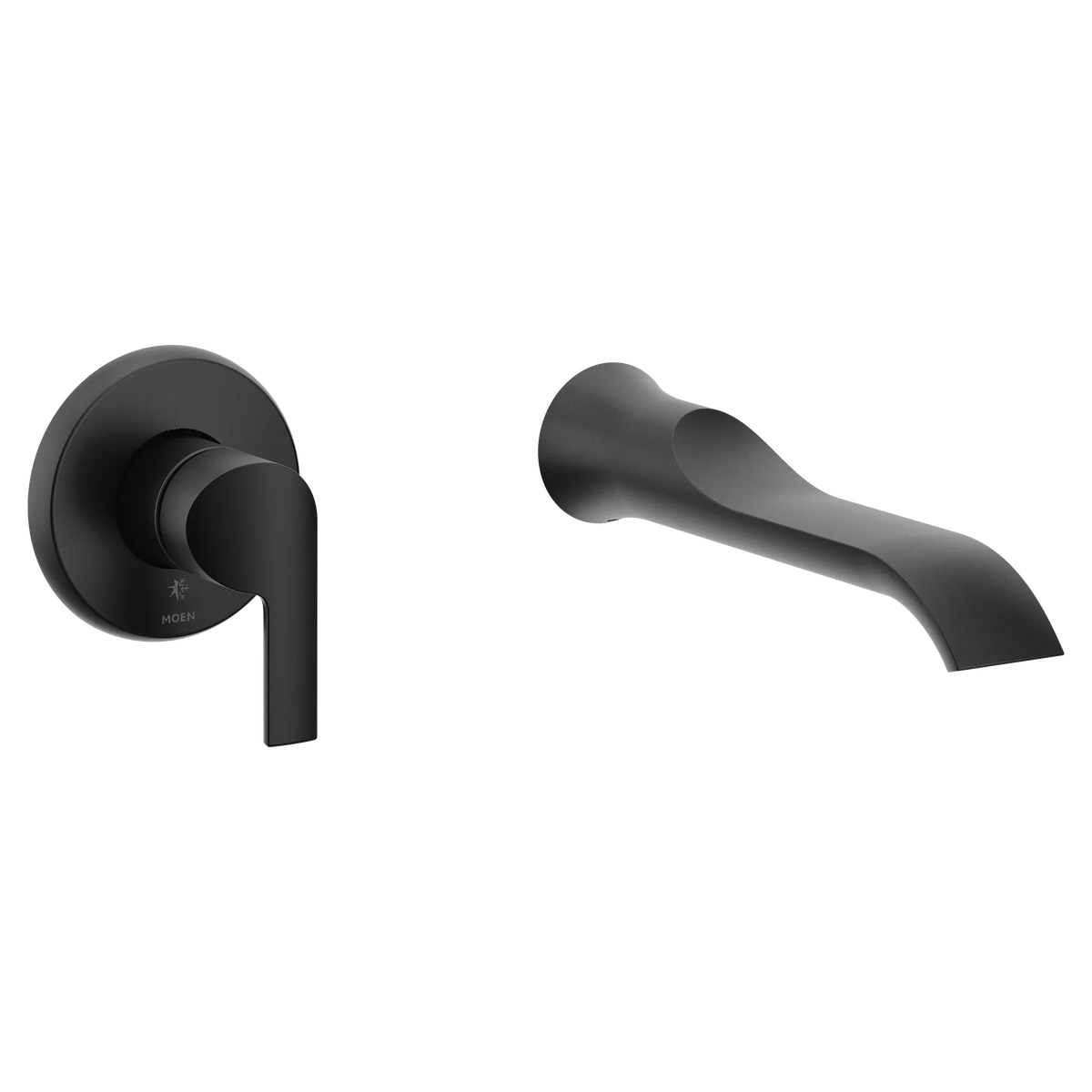 MOEN WTS981BL Doux Wall Mount Tub Filler Trim - Matte Black