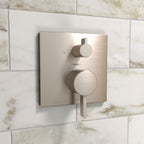 HANSGROHE 15862821 Ecostat Pressure Balance Trim Square with Diverter - Brushed Nickel