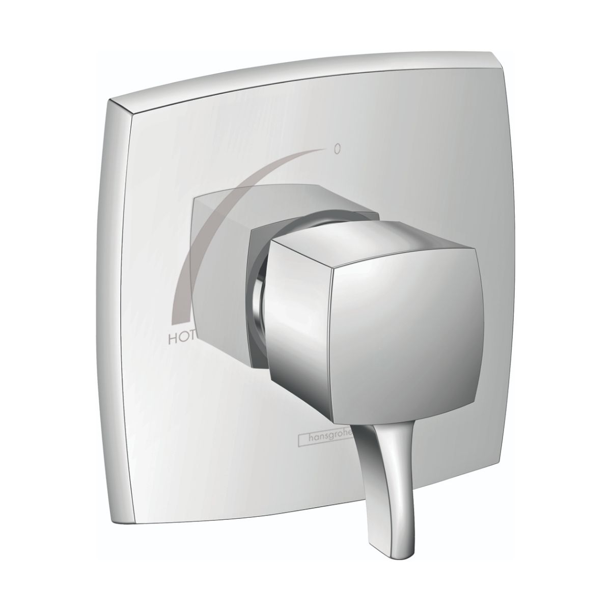 HANSGROHE 15769001 Ecostat Classic Pressure Balance Trim, Square - Chrome
