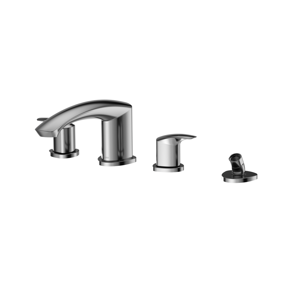 TOTO TBG09202U#CP Gm Two-Handle Deck-Mount Roman Tub Filler Trim With Handshower - Polished Chrome