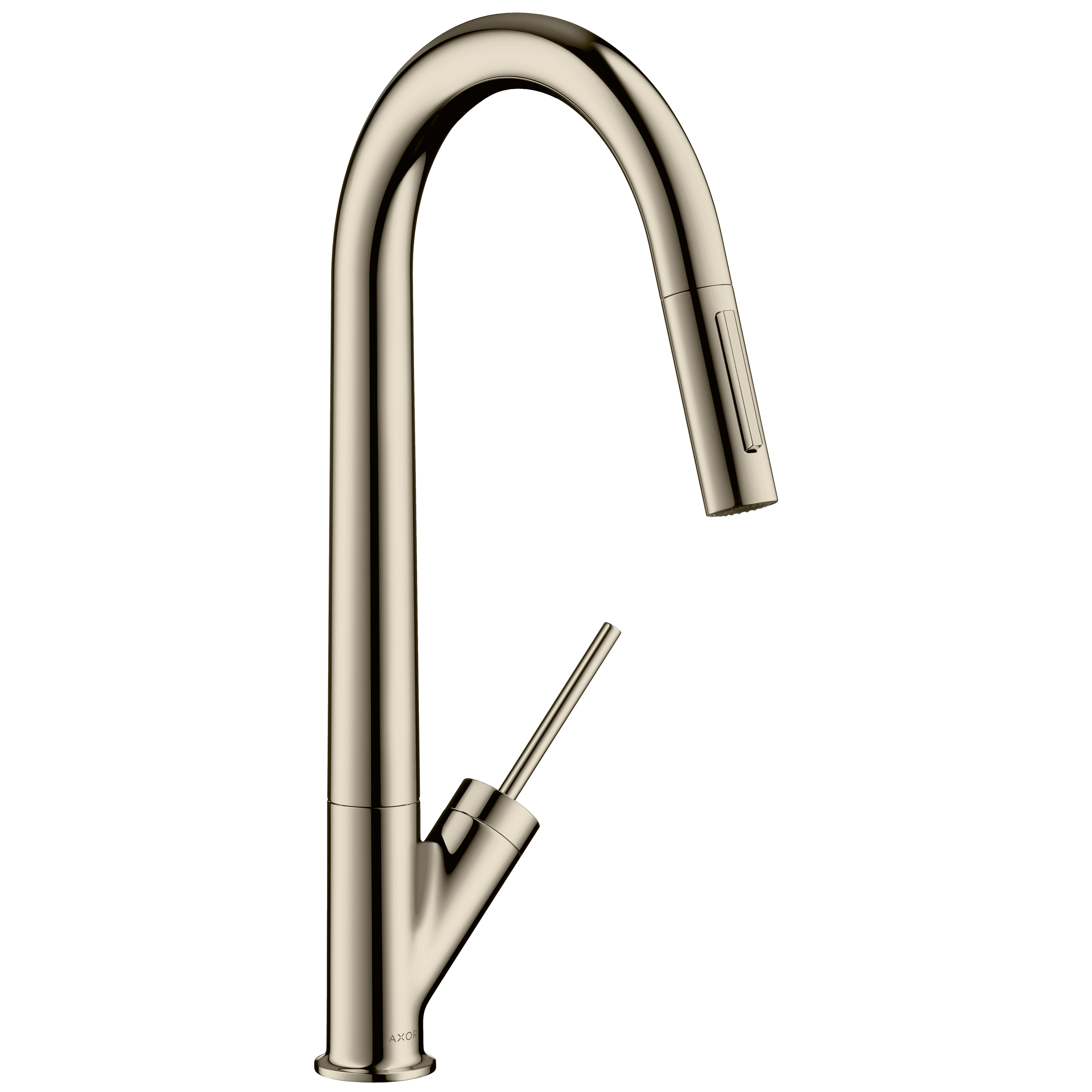 AXOR 10821831 Starck HighArc Kitchen Faucet 2-Spray Pull-Down, 1.75 GPM - Polished Nickel
