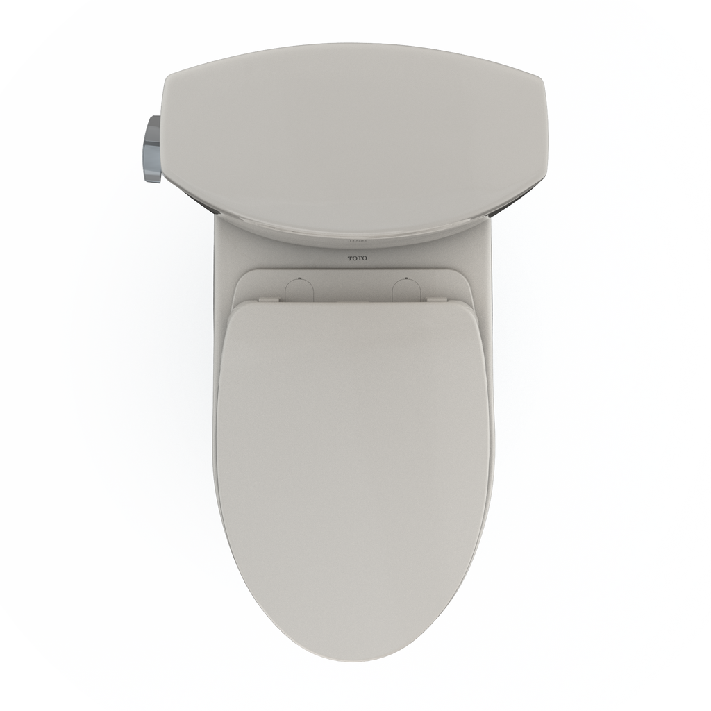TOTO MS454124CEFG#12 Drake Ii Two-Piece Elongated 1.28 Gpf Universal Height Toilet With Cefiontect And Ss124 Softclose Seat - Sedona Beige