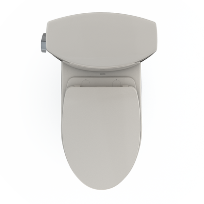 TOTO MS454124CEFG#12 Drake Ii Two-Piece Elongated 1.28 Gpf Universal Height Toilet With Cefiontect And Ss124 Softclose Seat - Sedona Beige
