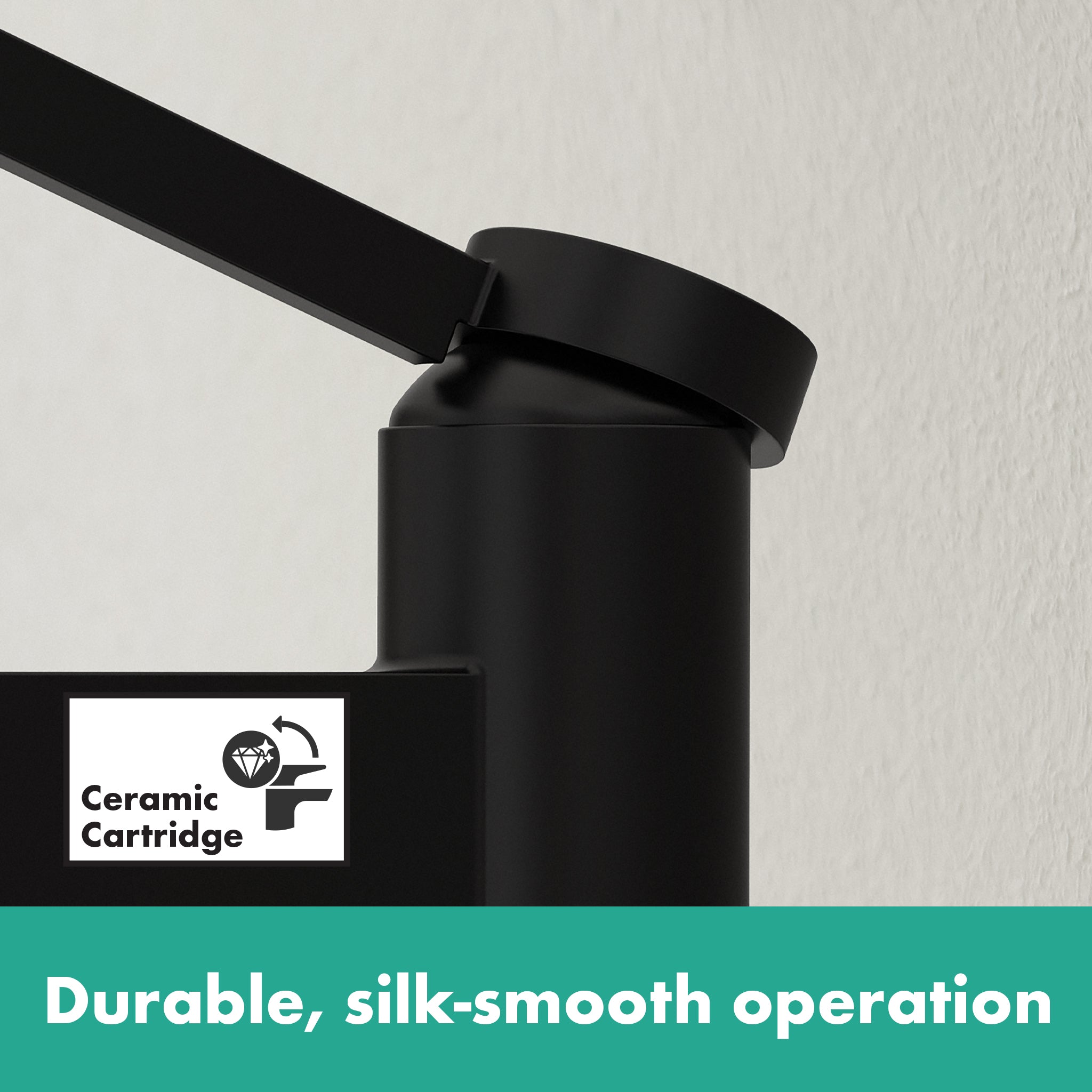 HANSGROHE 76010671 Finoris Single-Hole Faucet 100 with Pop-Up Drain, 1.2 GPM - Matte Black