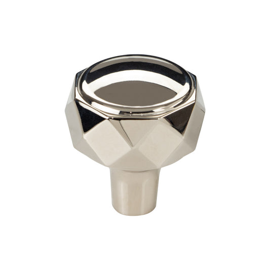 TOP KNOBS TK3080PN Kingsmill 1 1/4" Diameter Geometric Knob - Polished Nickel