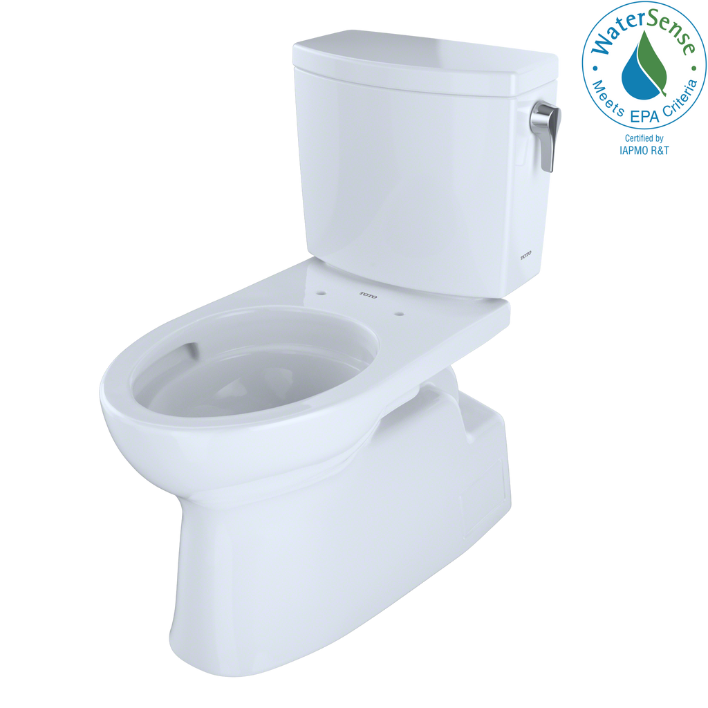 TOTO CST474CUFRG#01 Vespin Ii 1G Two-Piece Elongated 1.0 Gpf Universal Height Skirted Toilet With Cefiontect And Right-Hand Trip Lever - Cotton White