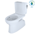 TOTO CST474CUFRG#01 Vespin Ii 1G Two-Piece Elongated 1.0 Gpf Universal Height Skirted Toilet With Cefiontect And Right-Hand Trip Lever - Cotton White