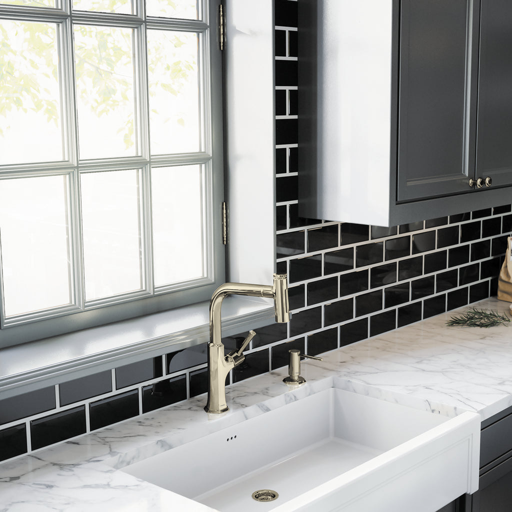 HANSGROHE 04855830 Locarno HighArc Kitchen Faucet, 2-Spray Pull-Out, 1.75 GPM - Polished Nickel