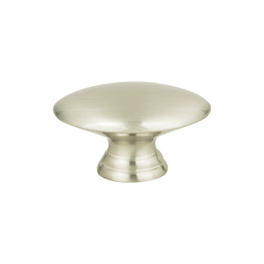 ATLAS A817-BN Egg 1 1/2" Length Oval Knob - Brushed Nickel