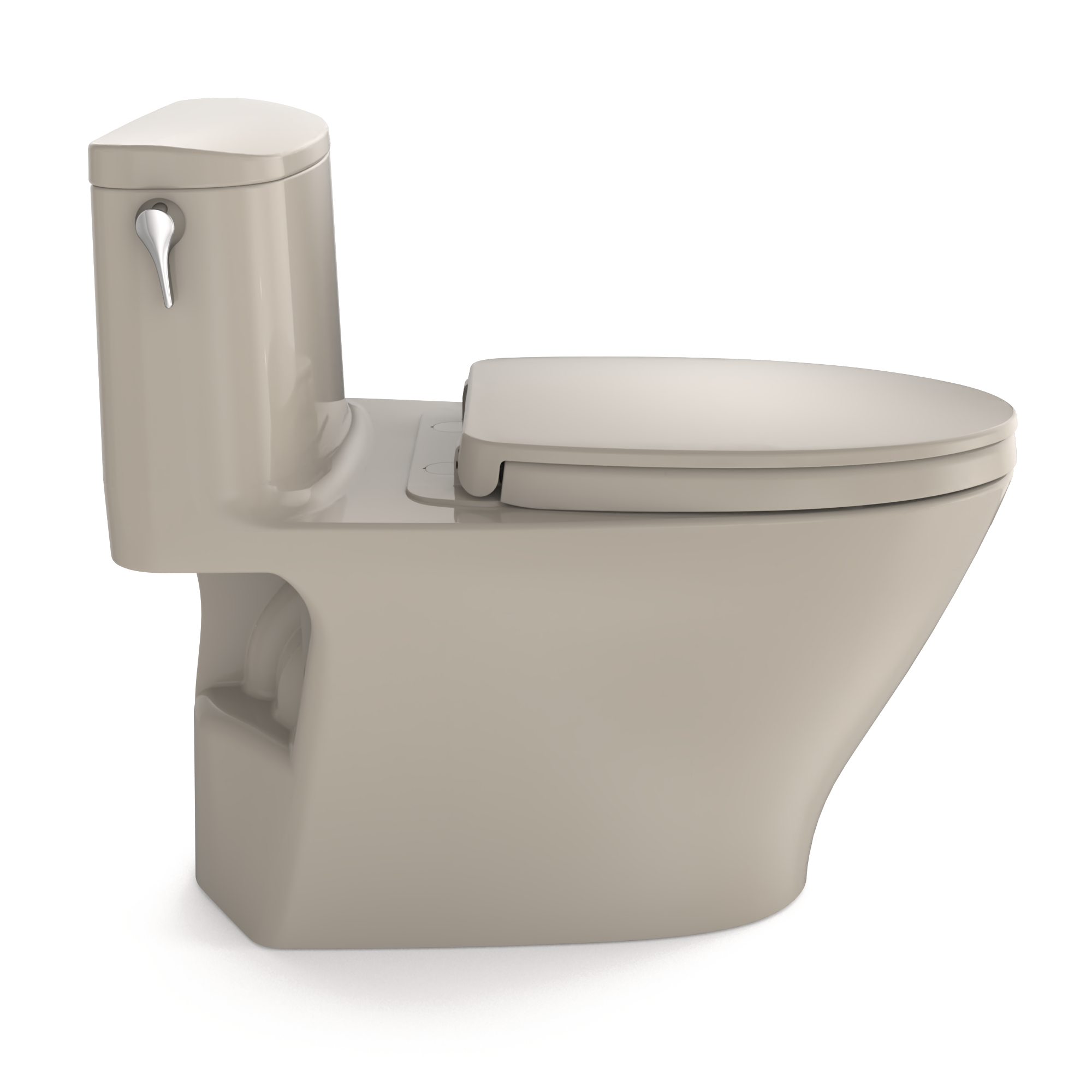 TOTO MS642124CEFG#03 Nexus One-Piece Elongated 1.28 Gpf Universal Height Toilet With Cefiontect And Ss124 Softclose Seat - Bone