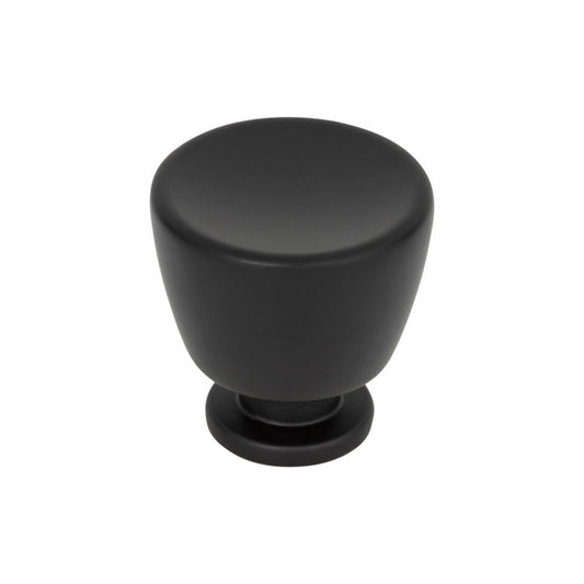 ATLAS 413-BL Tiki Hut 1 1/4" Diameter Round Knob , Matte Black