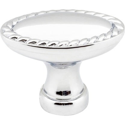 ELEMENTS Z115L-PC Lindos 1-3/8" Length Oval Knob - Polished Chrome
