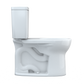 TOTO CST775CEFRG#01 Drake Two-Piece Round 1.28 GPF Universal Height TORNADO FLUSH Toilet with CEFIONTECT , Cotton White