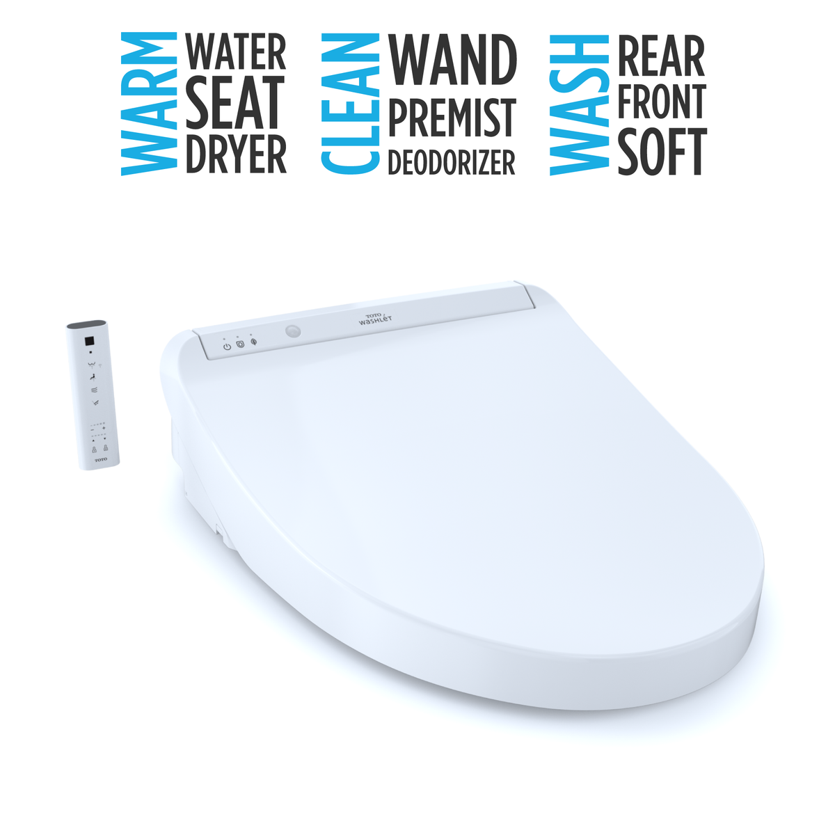 TOTO SW3036R#01 Washlet K300 Electronic Bidet Toilet Seat With Instantaneous Water Heating - Cotton White