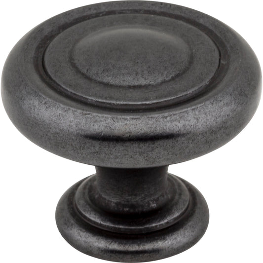 JEFFREY ALEXANDER 117DACM Bremen 1 1-1/4" Diameter Mushroom Knob - Gun Metal