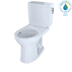 TOTO CST453CUFRG#01 Drake Ii 1G Two-Piece Round 1.0 Gpf Universal Height Toilet With Cefiontect And Right-Hand Trip Lever - Cotton White