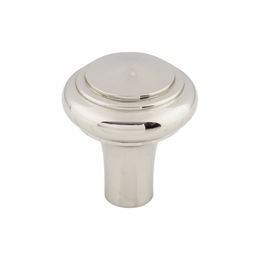 TOP KNOBS M2043 Aspen II Peak 1 1/4" Diameter Round Knob - Polished Nickel