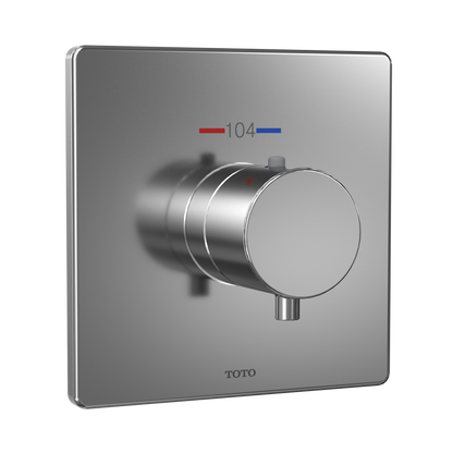TOTO TBV02401U#CP Square Thermostatic Mixing Valve Shower Trim - Polished Chrome