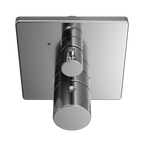 TOTO TBV02403U#CP Square Thermostatic Mixing Valve With Volume Control Shower Trim - Polished Chrome