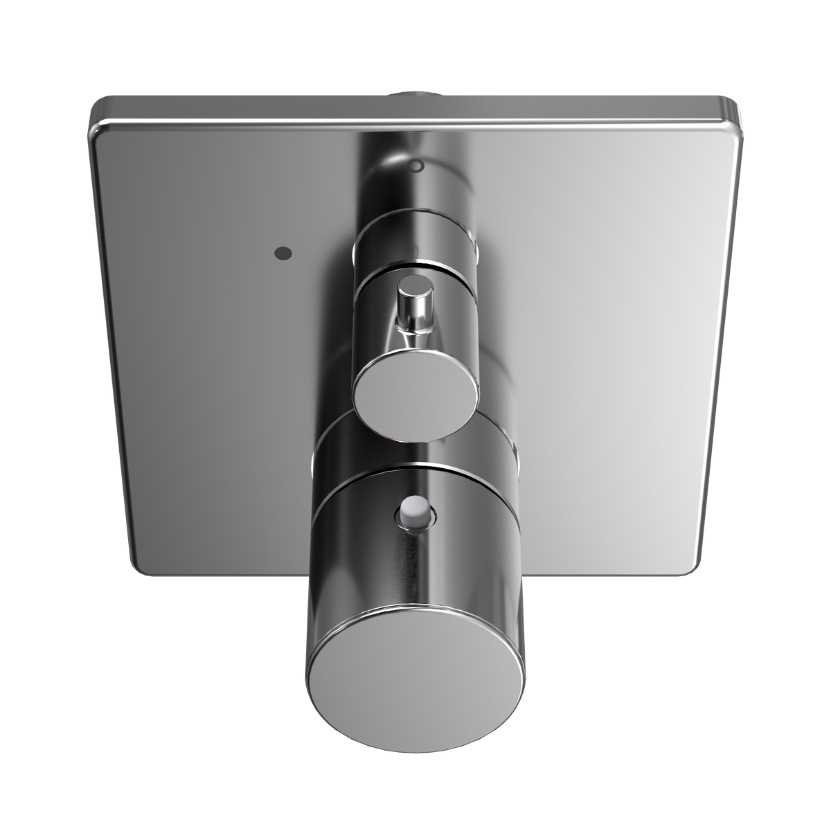 TOTO TBV02403U#CP Square Thermostatic Mixing Valve With Volume Control Shower Trim - Polished Chrome