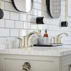 HANSGROHE 04813830 Locarno Widespread Faucet 110 with pop-up drain, 1.2 GPM - Polished Nickel