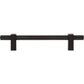 JEFFREY ALEXANDER 698-128MB Larkin Knurled Ends 128 mm Center-to-Center Bar Pull - Matte Black