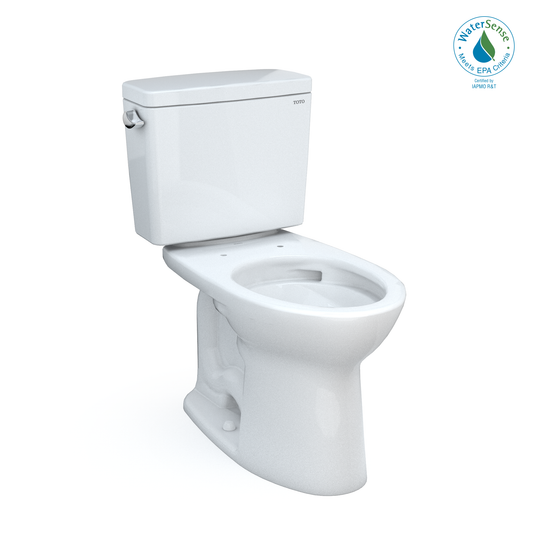 TOTO CST776CEFG#01 Drake Two-Piece Elongated 1.28 Gpf Universal Height Tornado Flush Toilet With Cefiontect - Cotton White