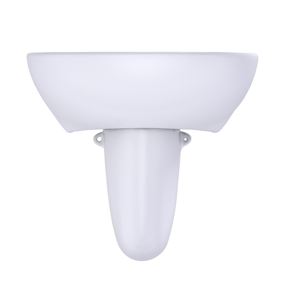 TOTO LHT241.8G#01 Supreme Oval Wall-Mount Bathroom Sink With Cefiontect And Shroud For 8 Inch Center Faucets - Cotton White