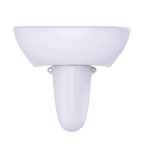 TOTO LHT241.4G#01 Supreme Oval Wall-Mount Bathroom Sink With Cefiontect And Shroud For 4 Inch Center Faucets - Cotton White