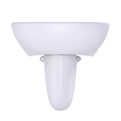 TOTO LHT241G#01 Supreme Oval Wall-Mount Bathroom Sink With Cefiontect And Shroud For Single Hole Faucets - Cotton White