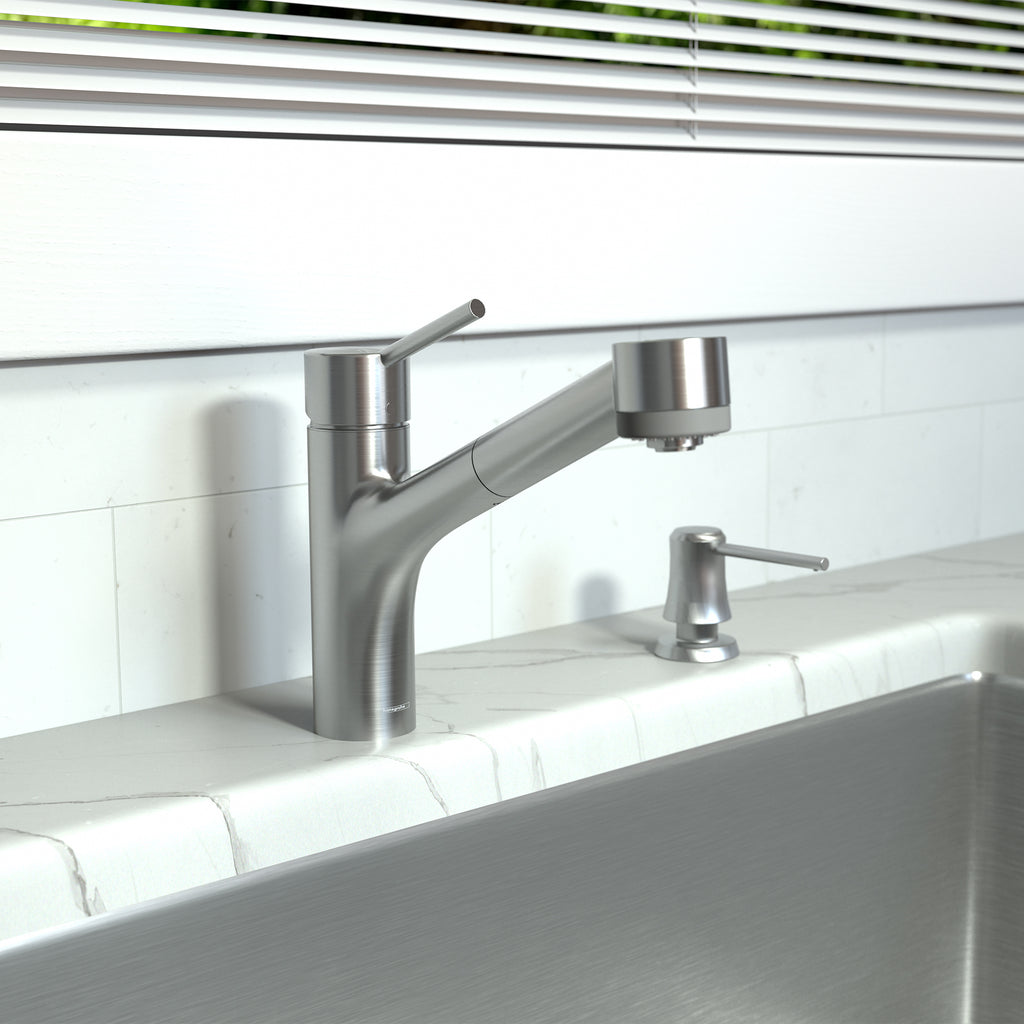 HANSGROHE 06462860 Talis S Kitchen Faucet, 2-Spray Pull-Out, 1.75 GPM - Stainless Steel Optic