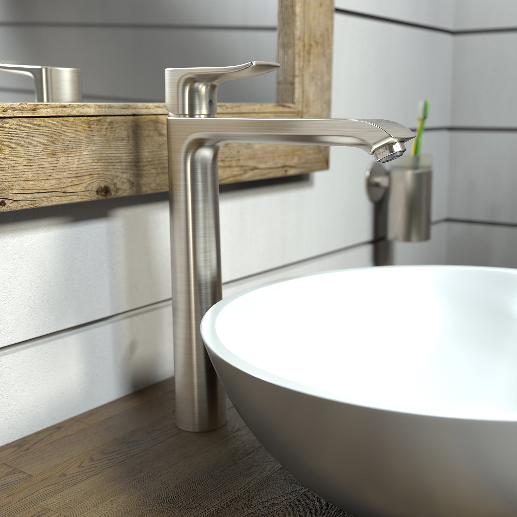 HANSGROHE 31082821 Metris Single-Hole Faucet 260 with Pop-Up Drain, 1.2 GPM - Brushed Nickel