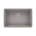 BLANCO 522428 Precis Precis SILGRANIT 27" Single Bowl Undermount Kitchen Sink - Metallic Gray in Metallic Gray