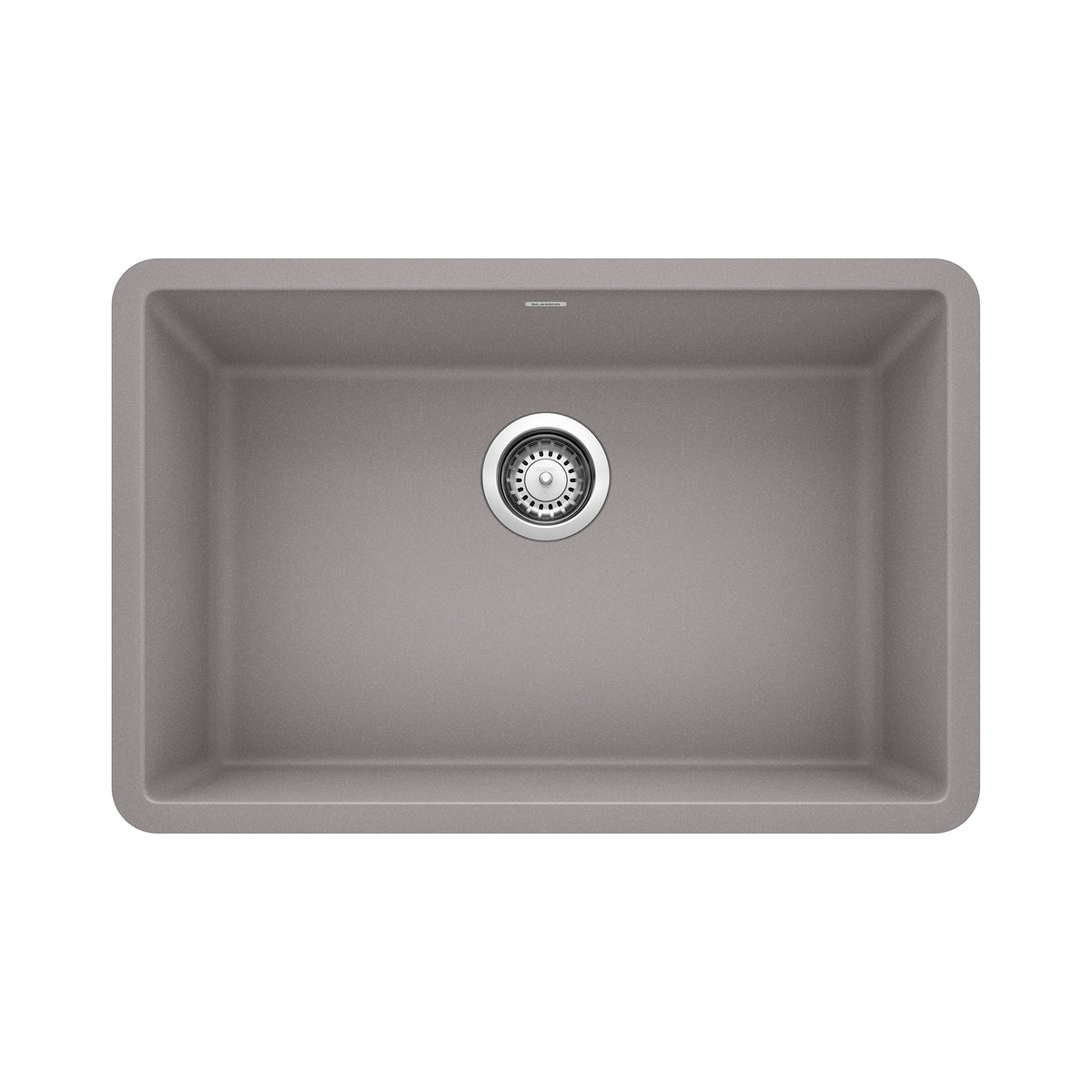 BLANCO 522428 Precis Precis SILGRANIT 27" Single Bowl Undermount Kitchen Sink - Metallic Gray in Metallic Gray