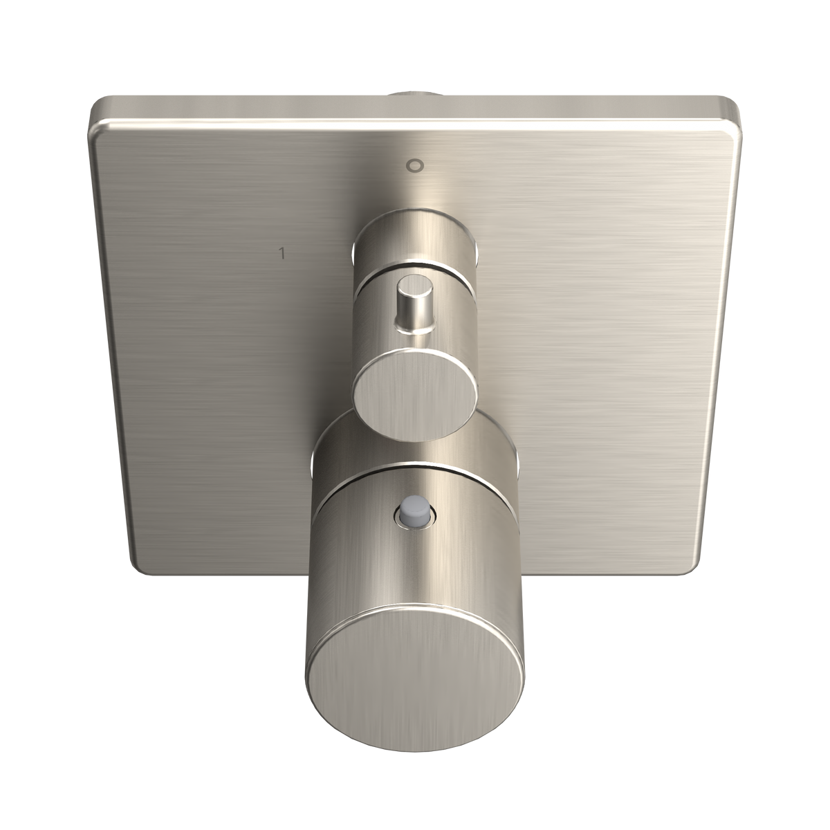 TOTO TBV02404U#BN Square Thermostatic Mixing Valve With Two-Way Diverter Shower Trim - Brushed Nickel