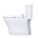 TOTO MW6464726CEMFGNA#01 Washlet+ Aquia Iv One-Piece Elongated Dual Flush 1.28 And 0.9 Gpf Toilet With Auto Flush S7 Contemporary Bidet Seat - Cotton White