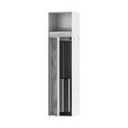 HANSGROHE 56062700 XtraStoris Rock Recessed Toilet Brush Holder with Toilet Paper Holder & Tileable Door - Matte White