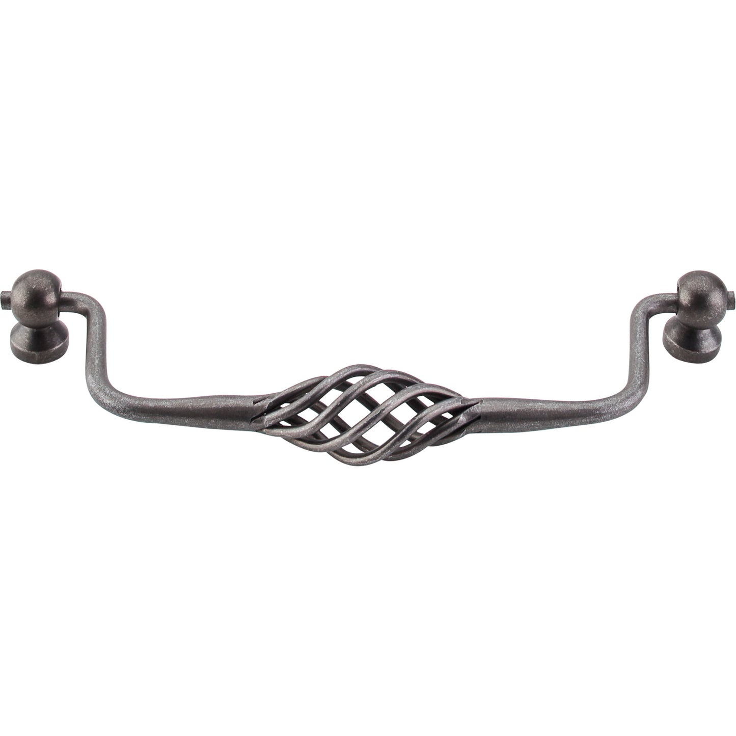 TOP KNOBS M661 Twisted Wire 6 5/16" Center to Center Drop Handle , Pewter