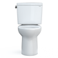 TOTO CST776CEFG#01 Drake Two-Piece Elongated 1.28 GPF Universal Height TORNADO FLUSH Toilet with CEFIONTECT , Cotton White